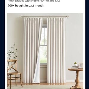Vision Home Natural Pinch Pleated Full Blackout Set of 2